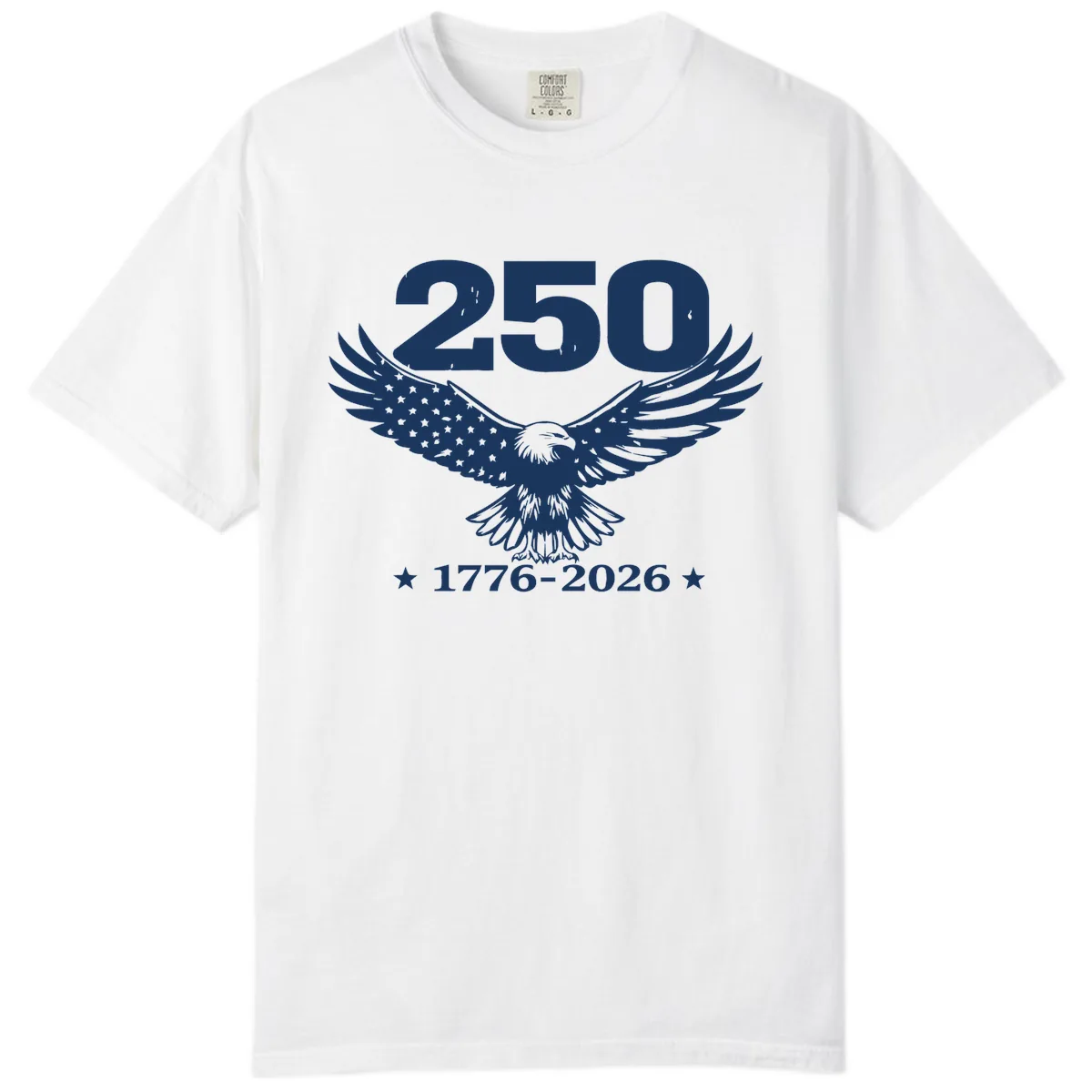 America 250th Anniversary Eagle Design Comfort Color in White